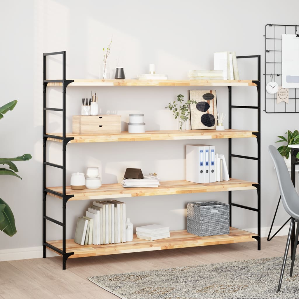 vidaXL Schweberegale 2 Stk. 160x40x4 cm Massivholz Akazie Unbehandelt