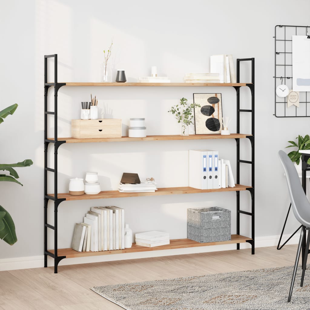 vidaXL Schweberegale 2 Stk. 160x20x2 cm Massivholz Akazie Ölbehandelt