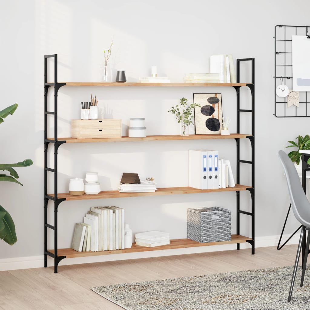 vidaXL Schweberegale 3 Stk. 160x20x2 cm Massivholz Akazie Ölbehandelt
