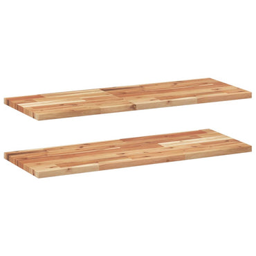 vidaXL Schweberegale 2 Stk. 100x30x2 cm Massivholz Akazie Ölbehandelt