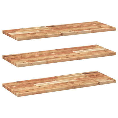 vidaXL Schweberegale 3 Stk. 100x30x2 cm Massivholz Akazie Ölbehandelt