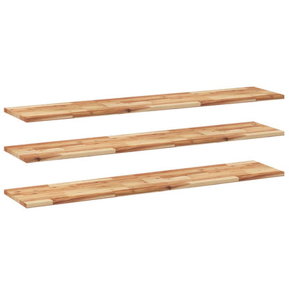 vidaXL Schweberegale 3 Stk. 120x30x2 cm Massivholz Akazie Ölbehandelt