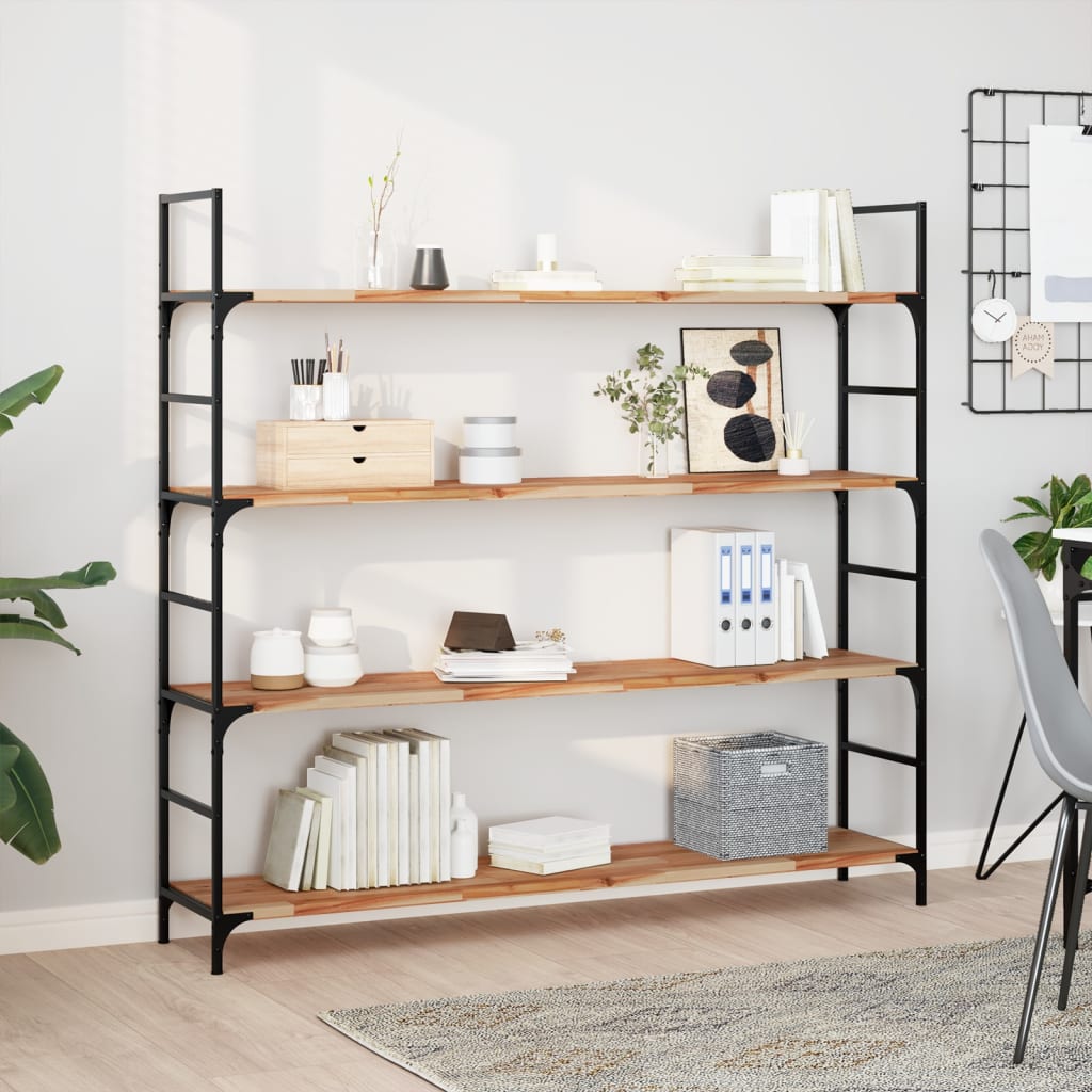 vidaXL Schweberegale 4 Stk. 120x30x2 cm Massivholz Akazie Ölbehandelt