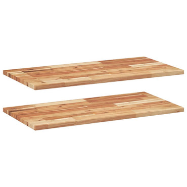 vidaXL Schweberegale 2 Stk. 80x40x2 cm Massivholz Akazie Ölbehandelt