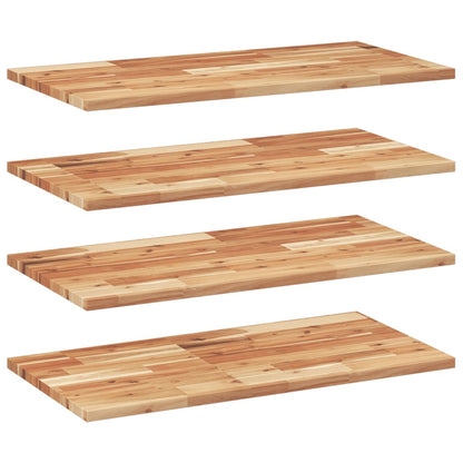 vidaXL Schweberegale 4 Stk. 80x40x2 cm Massivholz Akazie Ölbehandelt