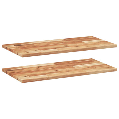 vidaXL Schweberegale 2 Stk. 100x40x2 cm Massivholz Akazie Ölbehandelt