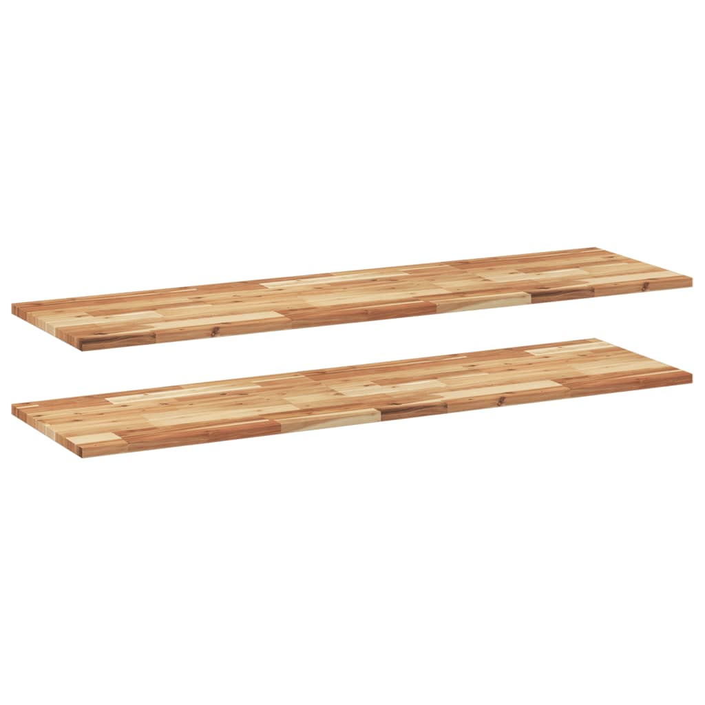 vidaXL Schweberegale 2 Stk. 120x40x2 cm Massivholz Akazie Ölbehandelt