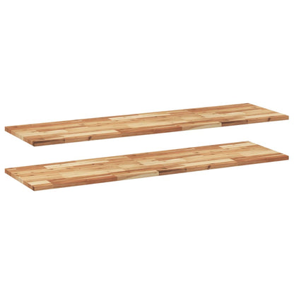 vidaXL Schweberegale 2 Stk. 120x40x2 cm Massivholz Akazie Ölbehandelt