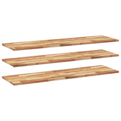 vidaXL Schweberegale 3 Stk. 120x40x2 cm Massivholz Akazie Ölbehandelt