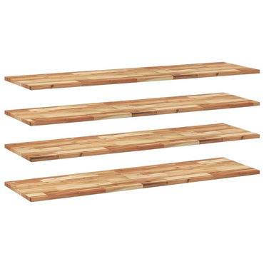 vidaXL Schweberegale 4 Stk. 120x40x2 cm Massivholz Akazie Ölbehandelt