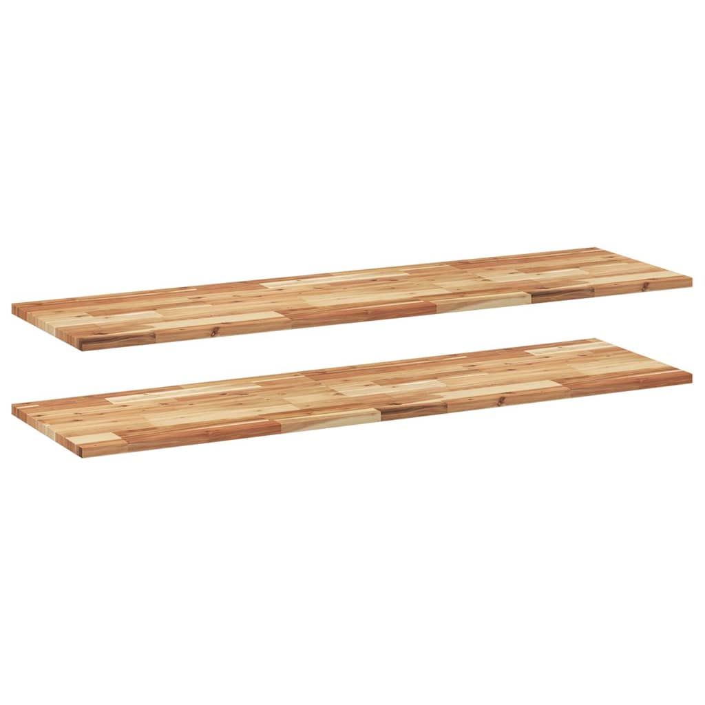 vidaXL Étagères flottantes 2 pcs 160x40x2 cm Bois d'acacia massif Traité à l'huile