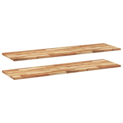 vidaXL Étagères flottantes 2 pcs 160x40x2 cm Bois d'acacia massif Traité à l'huile