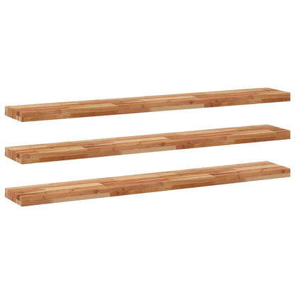 vidaXL Schweberegale 3 Stk. 120x20x4 cm Massivholz Akazie Ölbehandelt