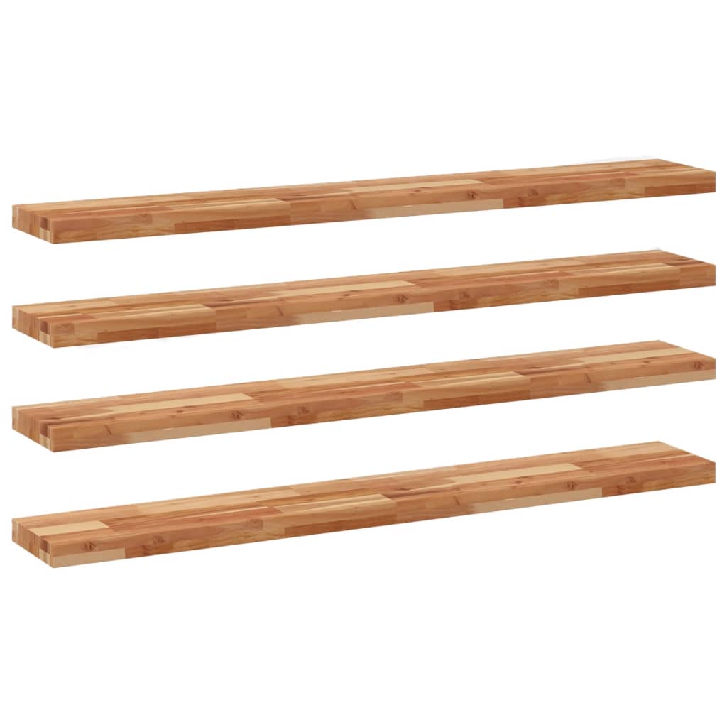 vidaXL Schweberegale 4 Stk. 120x20x4 cm Massivholz Akazie Ölbehandelt