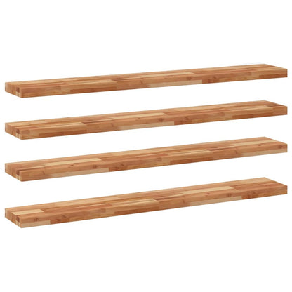 vidaXL Schweberegale 4 Stk. 120x20x4 cm Massivholz Akazie Ölbehandelt