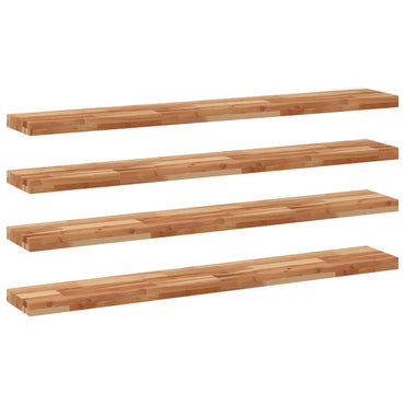 vidaXL Étagères murales 4 pcs 140x20x4 cm bois d'acacia massif traité à l'huile