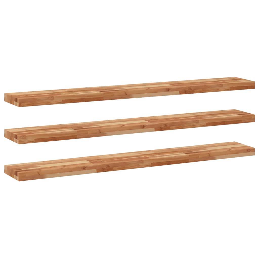 vidaXL Étagères murales 3 pcs 160x20x4 cm Bois d'acacia massif Traité à l'huile