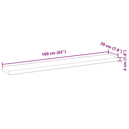vidaXL Schweberegale 4 Stk. 160x20x4 cm Massivholz Akazie Ölbehandelt