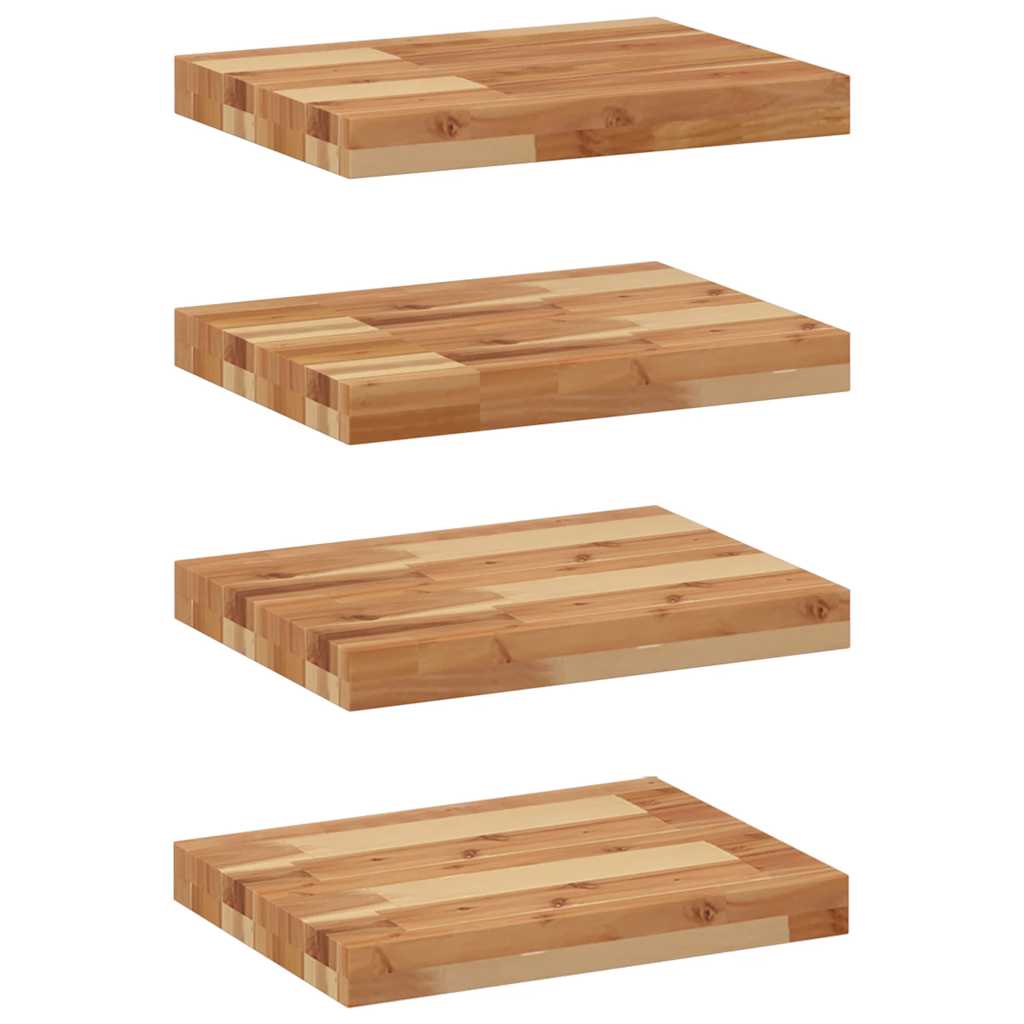 vidaXL Schweberegale 4 Stk. 40x30x4 cm Massivholz Akazie Ölbehandelt
