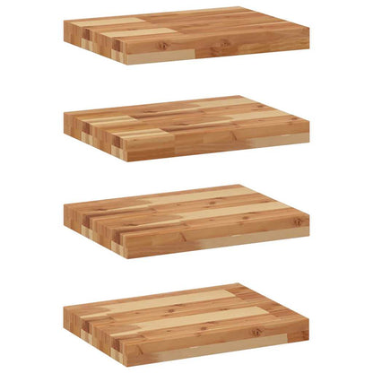 vidaXL Schweberegale 4 Stk. 40x30x4 cm Massivholz Akazie Ölbehandelt