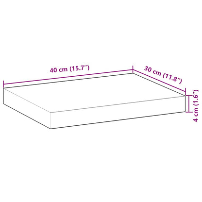 vidaXL Schweberegale 4 Stk. 40x30x4 cm Massivholz Akazie Ölbehandelt