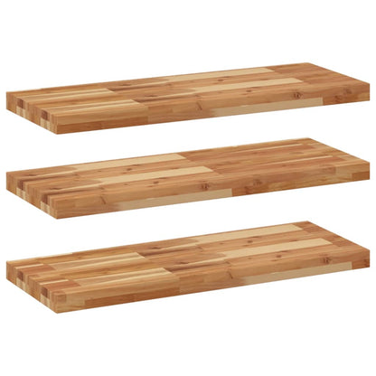 vidaXL Étagères murales 3 pcs 80x30x4 cm Bois d'acacia massif traité à l'huile