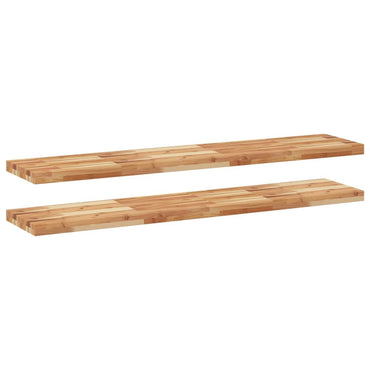 vidaXL Schweberegale 2 Stk. 160x30x4 cm Massivholz Akazie Ölbehandelt