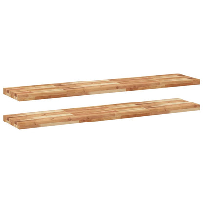 vidaXL Schweberegale 2 Stk. 160x30x4 cm Massivholz Akazie Ölbehandelt