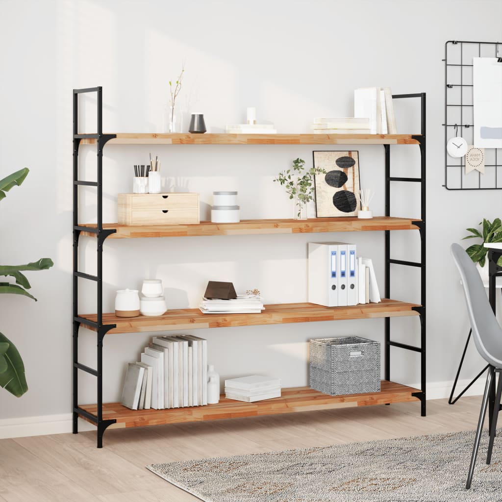 vidaXL Étagères flottantes 4 pcs 160x30x4 cm Bois d'acacia massif Traité à l'huile