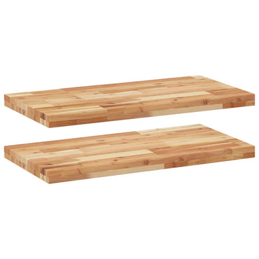 vidaXL Schweberegale 2 Stk. 60x40x4 cm Massivholz Akazie Ölbehandelt