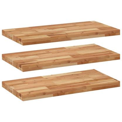 vidaXL Étagères murales 3 pcs 80x40x4 cm Bois d'acacia massif Traité à l'huile