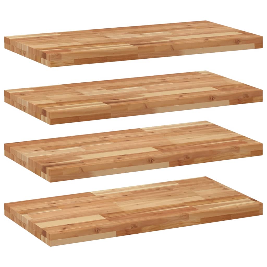 vidaXL Schweberegale 4 Stk. 80x40x4 cm Massivholz Akazie Ölbehandelt