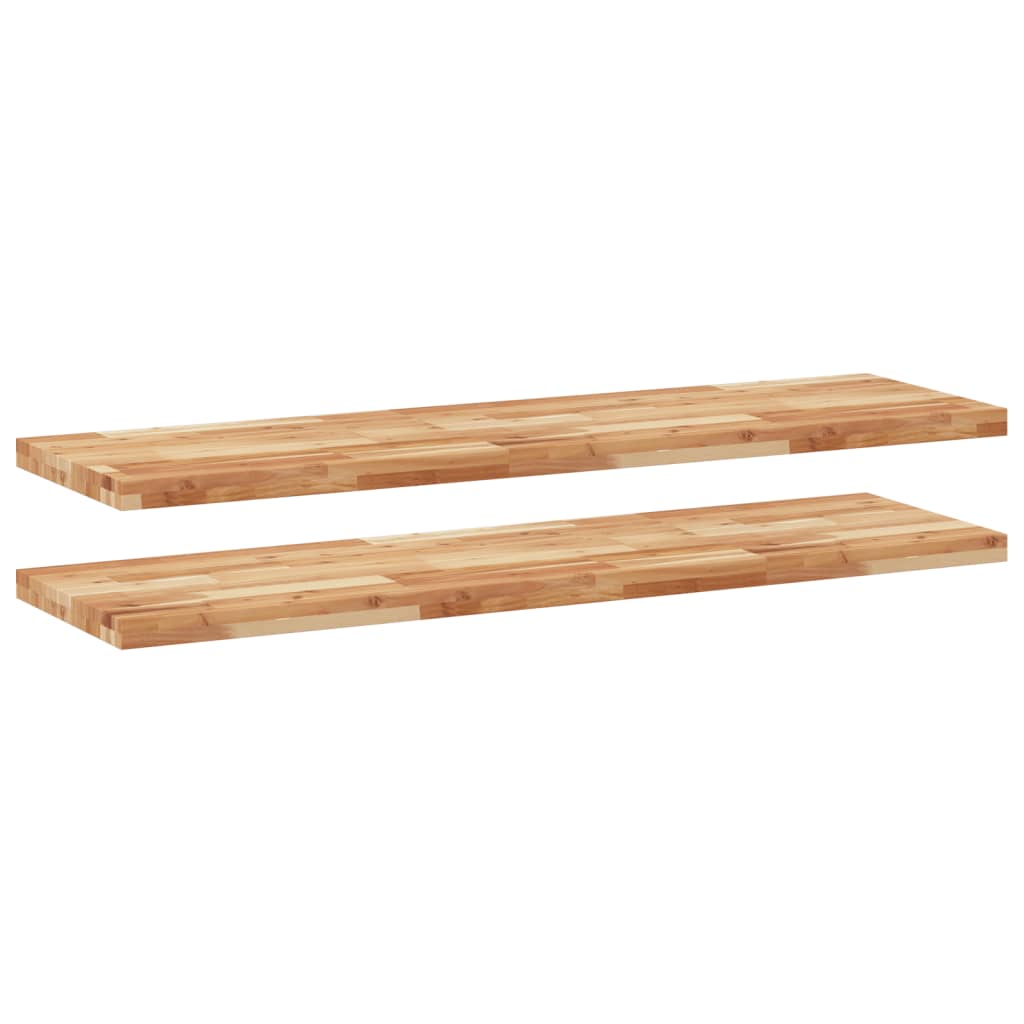 vidaXL Schweberegale 2 Stk. 120x40x4 cm Massivholz Akazie Ölbehandelt