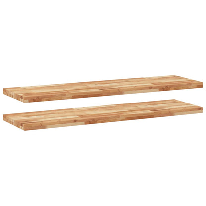 vidaXL Schweberegale 2 Stk. 120x40x4 cm Massivholz Akazie Ölbehandelt