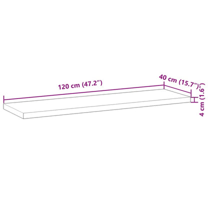 vidaXL Schweberegale 2 Stk. 120x40x4 cm Massivholz Akazie Ölbehandelt