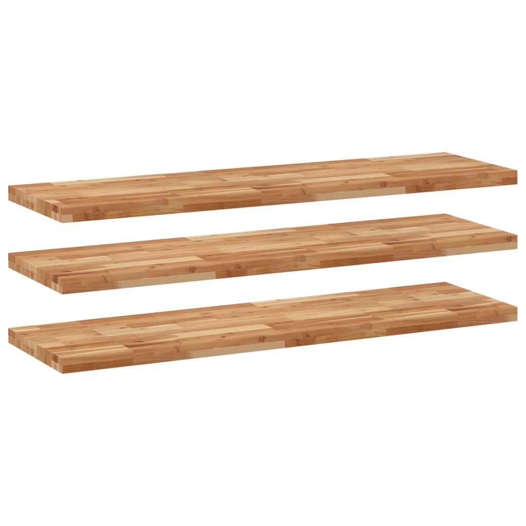 vidaXL Étagères murales 3 pcs 120x40x4 cm Bois d'acacia massif Traité à l'huile