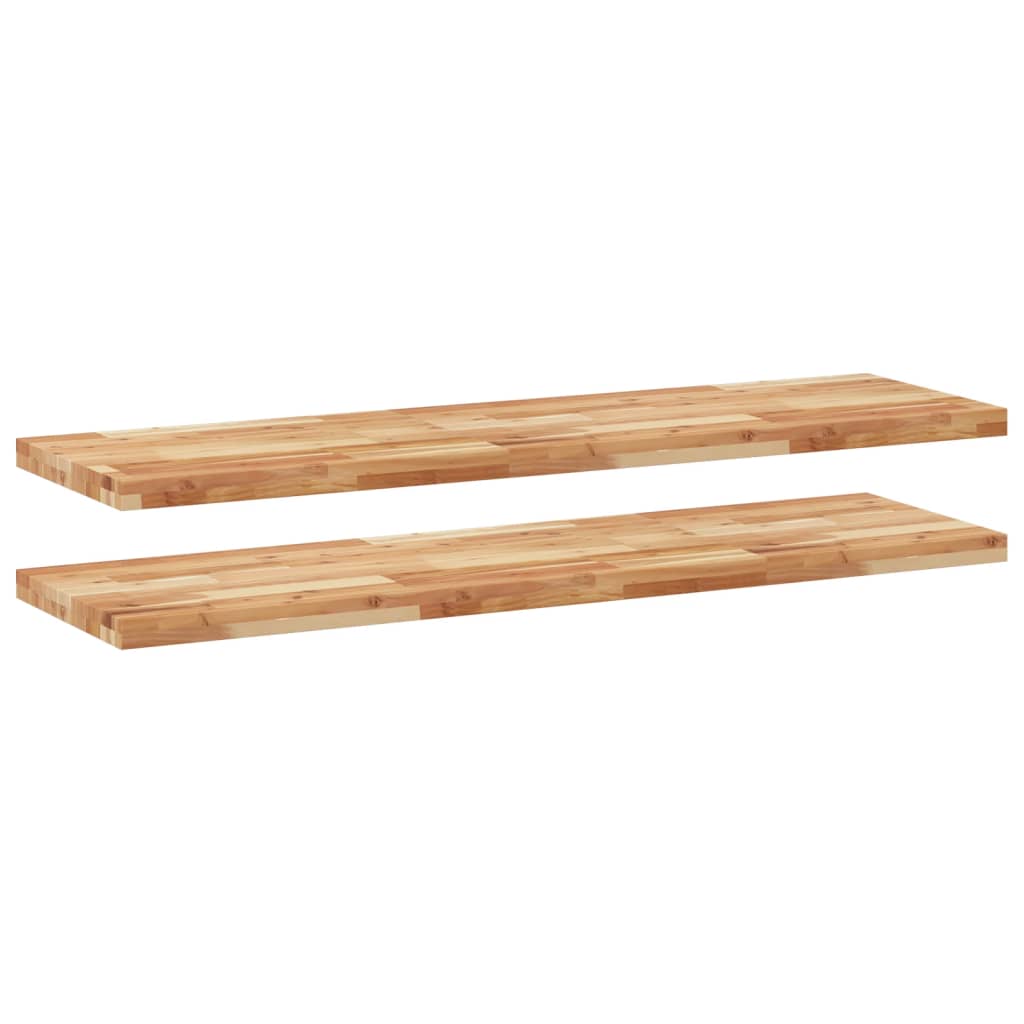 vidaXL Étagères flottantes 2 pcs 140x40x4 cm Bois d'acacia massif Traité à l'huile