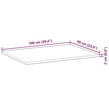 vidaXL Waschtischplatte Ölbeschichtung 100x60x2 cm Massivholz Akazie