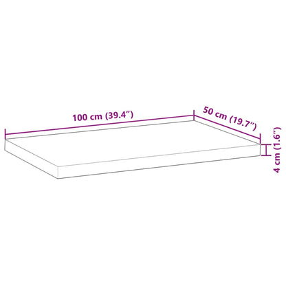 vidaXL Waschtischplatte Ölbeschichtung 100x50x4 cm Massivholz Akazie