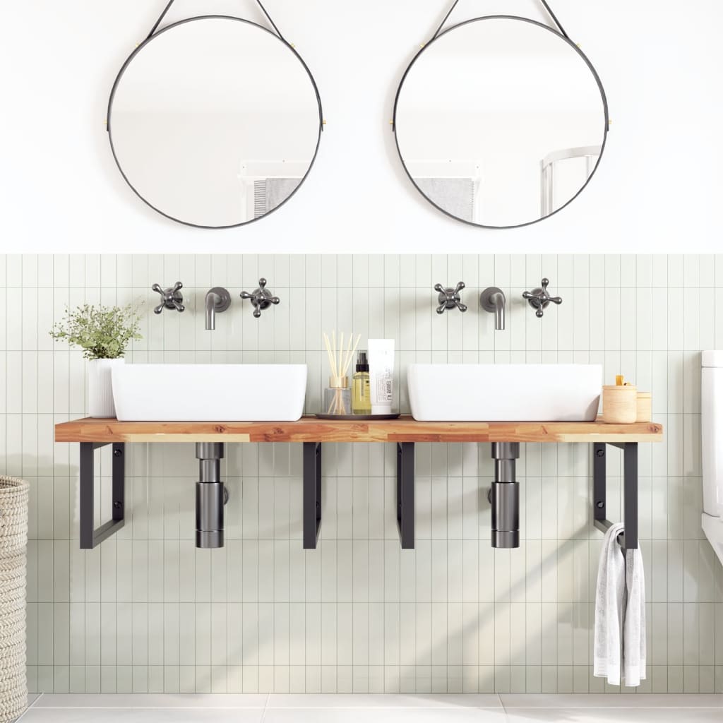 vidaXL Waschtischplatte Ölbeschichtung 140x60x4 cm Massivholz Akazie