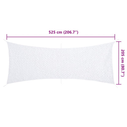 Tarnnetz mit Aufbewahrungstasche 525x205 cm Weiß