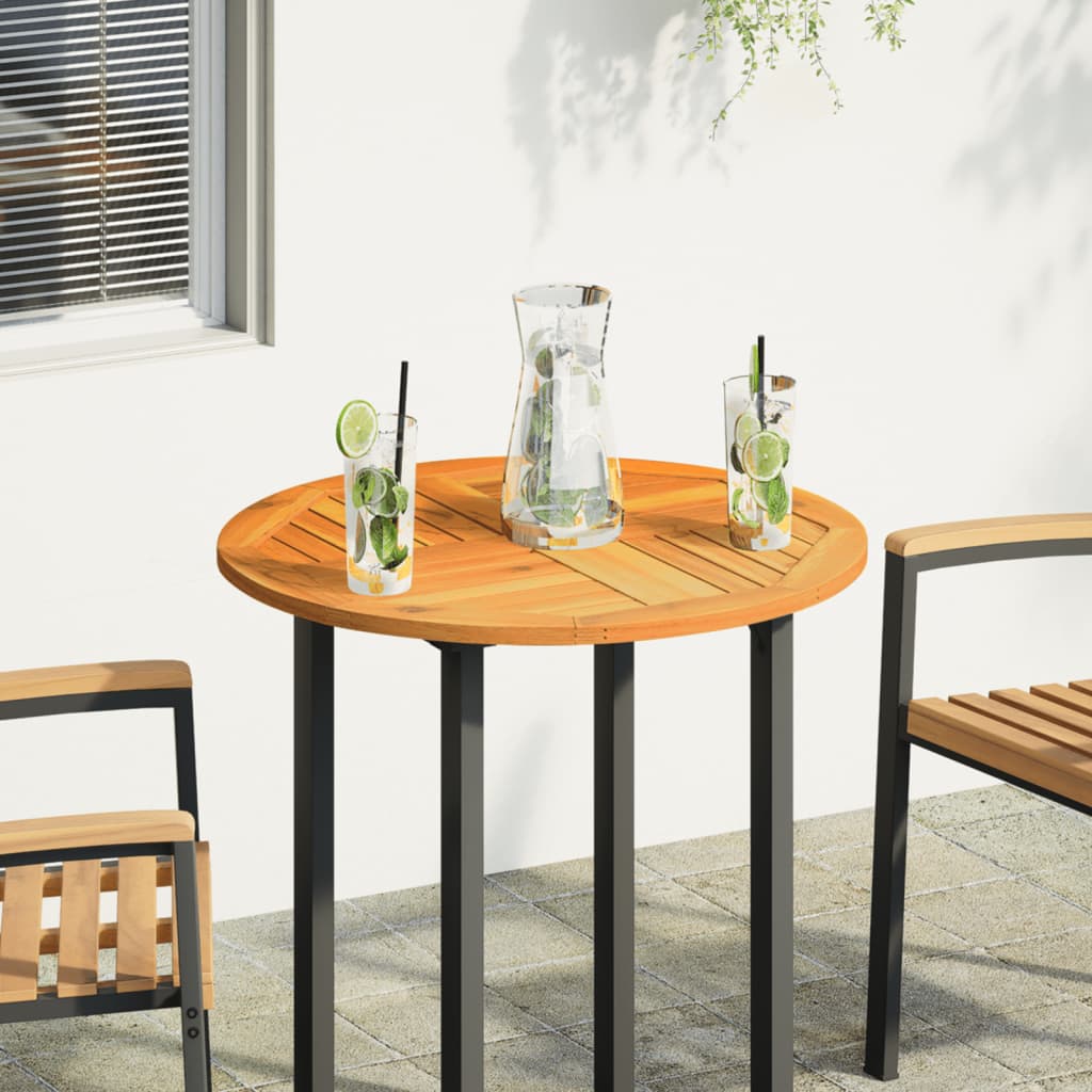 vidaXL Tischplatte Ø70x2 cm Rund Massivholz Akazie