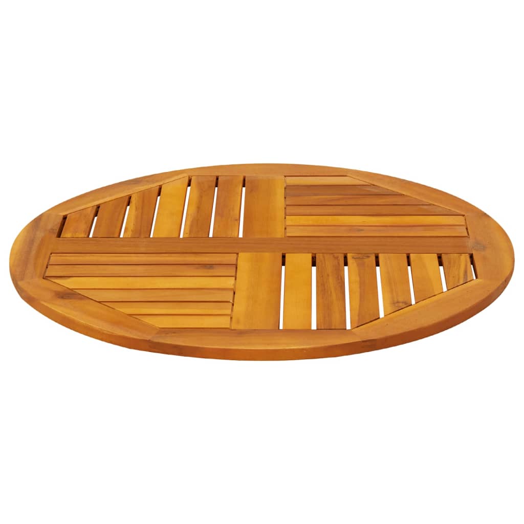 vidaXL Tischplatte Ø70x2 cm Rund Massivholz Akazie