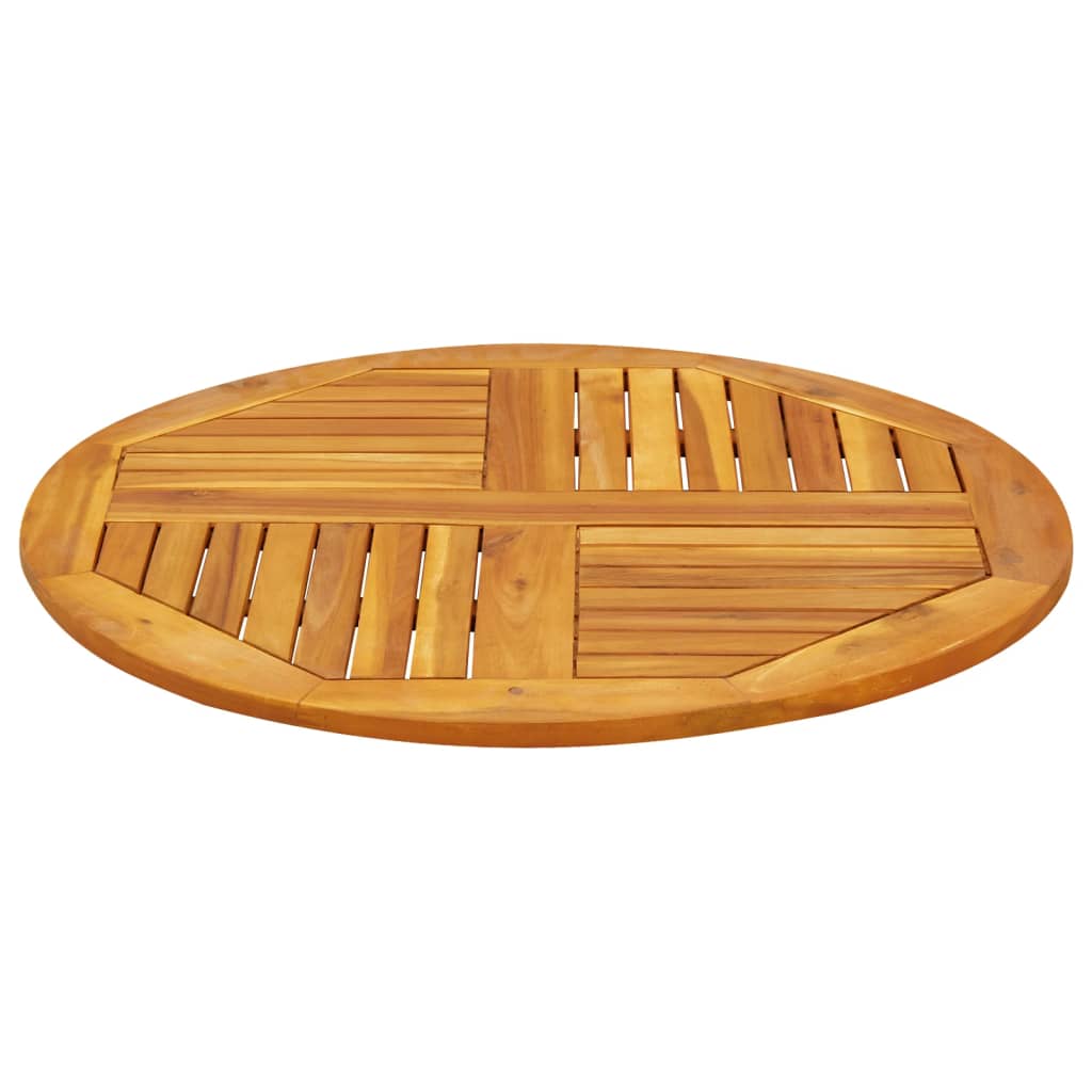 vidaXL Tischplatte Ø80x2,2 cm Rund Massivholz Akazie