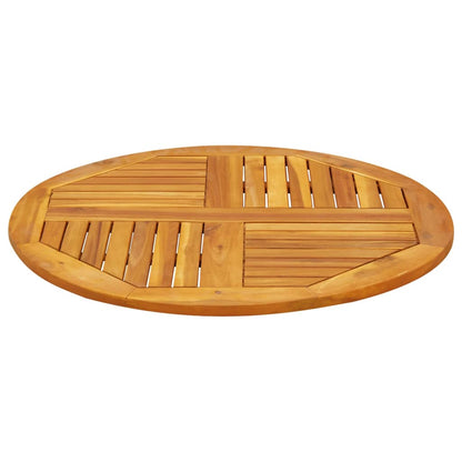 vidaXL Tischplatte Ø80x2,2 cm Rund Massivholz Akazie