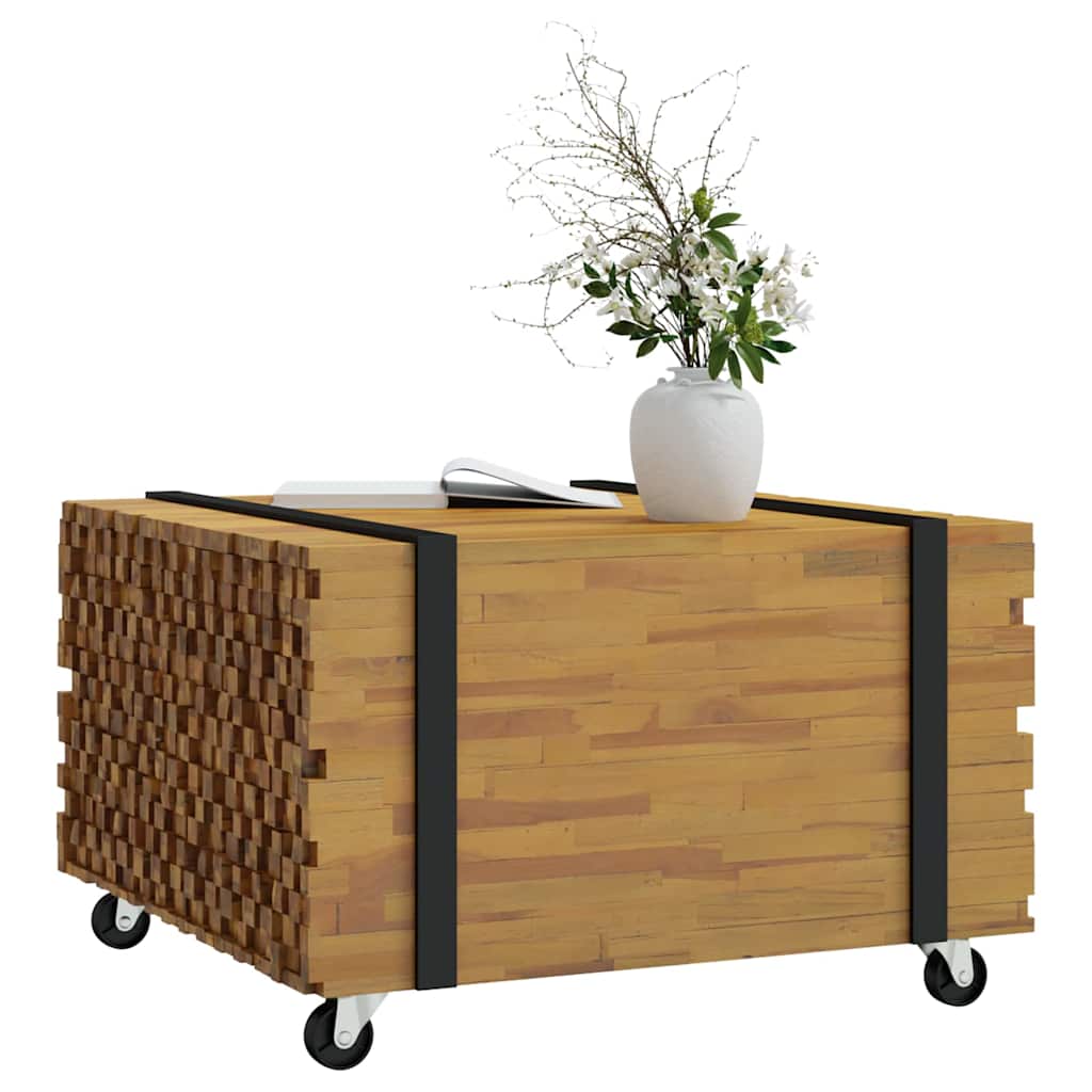 vidaXL Couchtisch Braun 60 x 60 x 38 cm Massivholz Teak