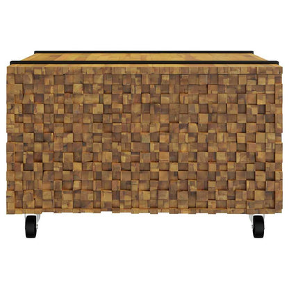 vidaXL Couchtisch Braun 60 x 60 x 38 cm Massivholz Teak