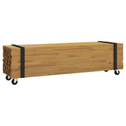 vidaXL Meuble TV teck massif Marron 110 x 30 x 30 cm