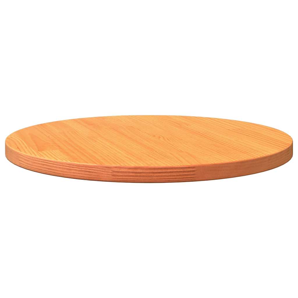 vidaXL Plateau de table rond ciré marron Ø50x2,5 cm Bois de pin massif