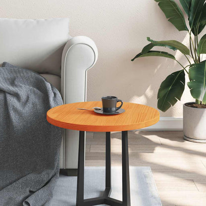 vidaXL Plateau de table rond ciré marron Ø50x2,5 cm Bois de pin massif